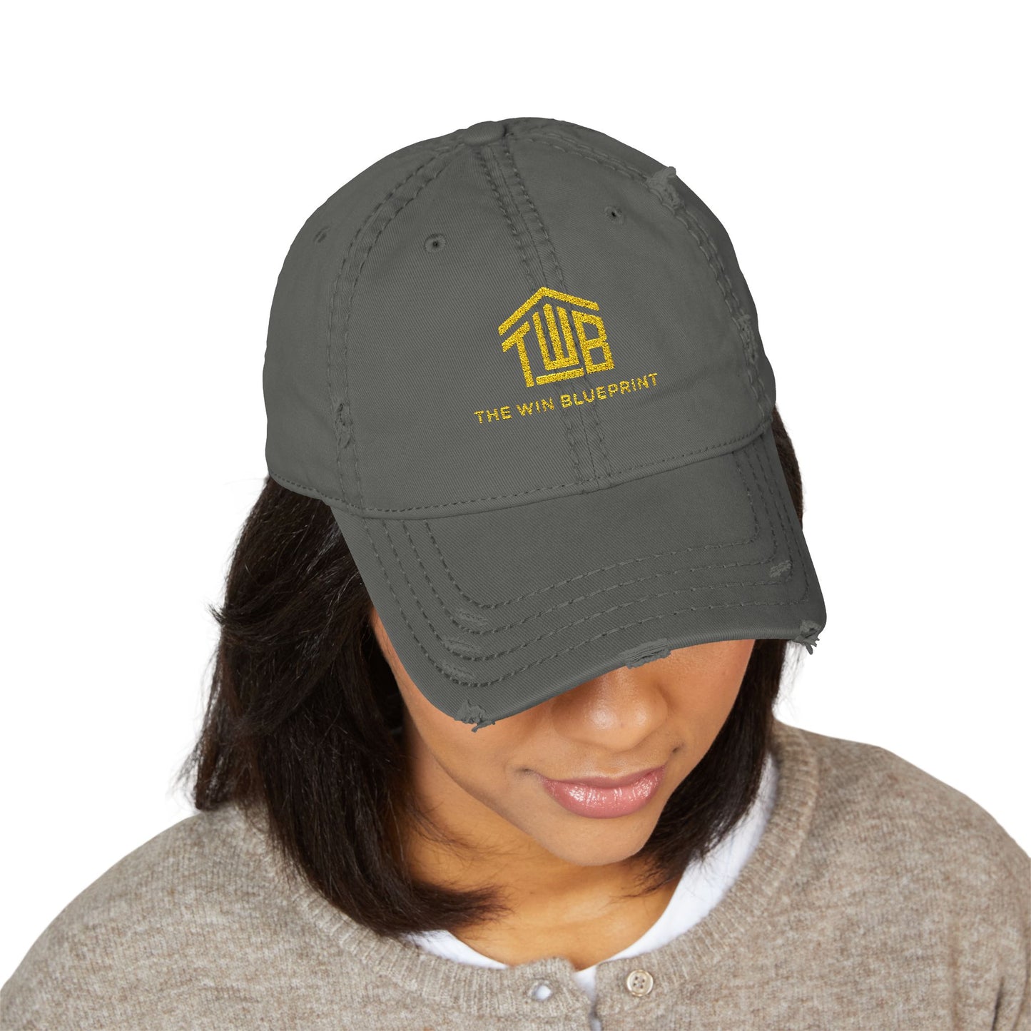 Distressed Dad Hat with Embroidery - Casual Style Accessory, Gift for Dads, Summer Fashion, Everyday Wear, Trendy Headwear