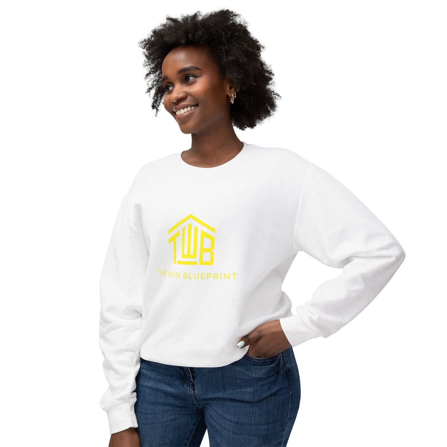 Unisex Lightweight Crewneck Sweatshirt - The Work Blueprint, Casual Gift, Cozy Layer, Everyday Comfort, Creative Vibes