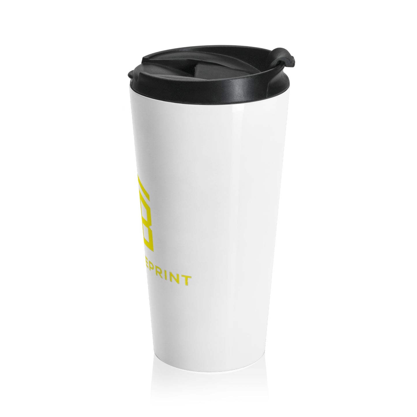 TWB Twin Blueprint Yellow Logo Stainless Steel Travel Mug