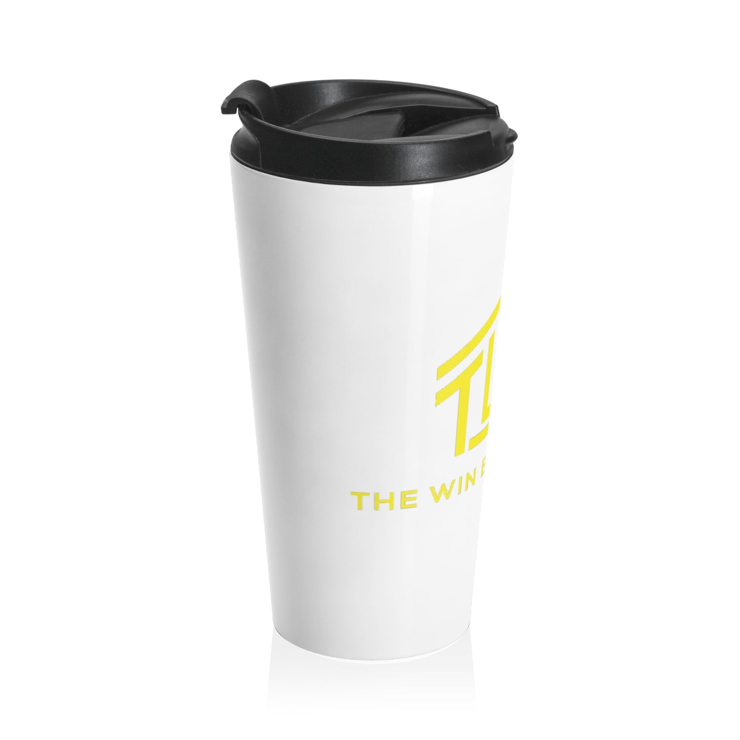 TWB Twin Blueprint Yellow Logo Stainless Steel Travel Mug