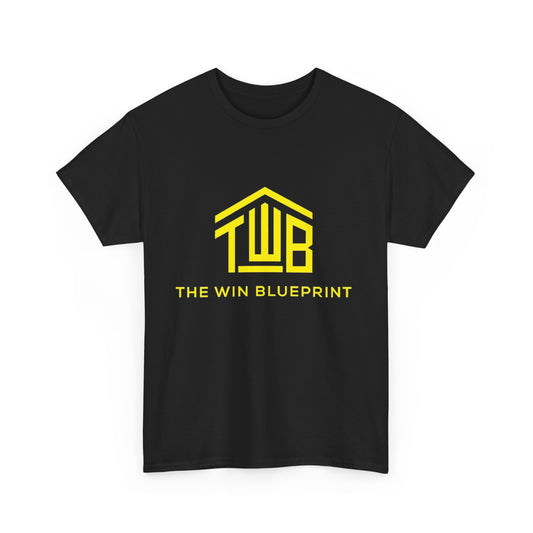The Win Blueprint Unisex Heavy Cotton Tee - Casual Style, Gift for Entrepreneurs, Motivational Apparel, Daily Wear, Trendy Graphic Tee
