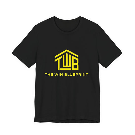 The official The Win Blueprint Tee — Yellow Logo Graphic T-Shirt